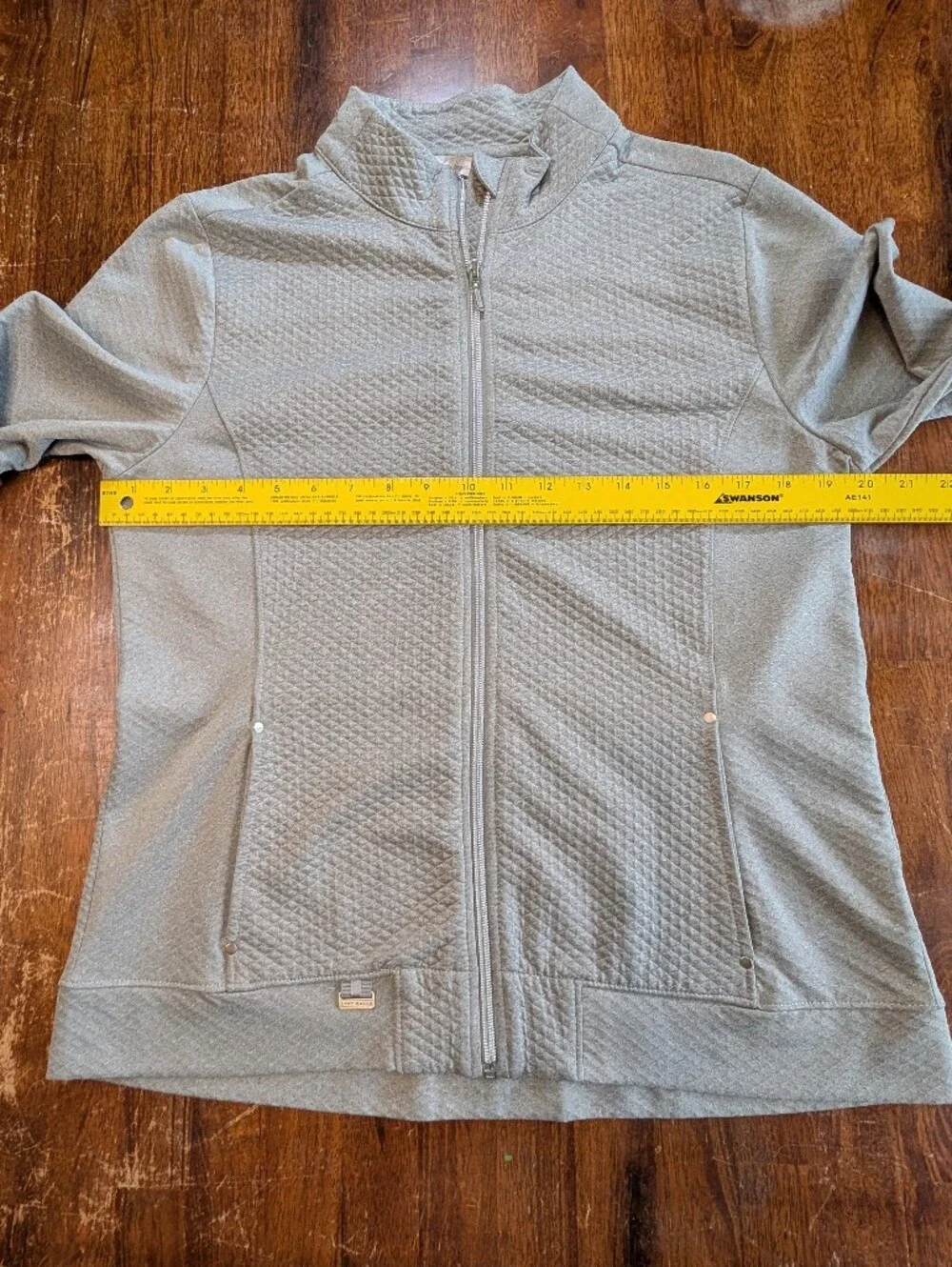 Lady Hagen Gray Jacket Womens Large Quilted Full Zip Golf Activewear Athleisure